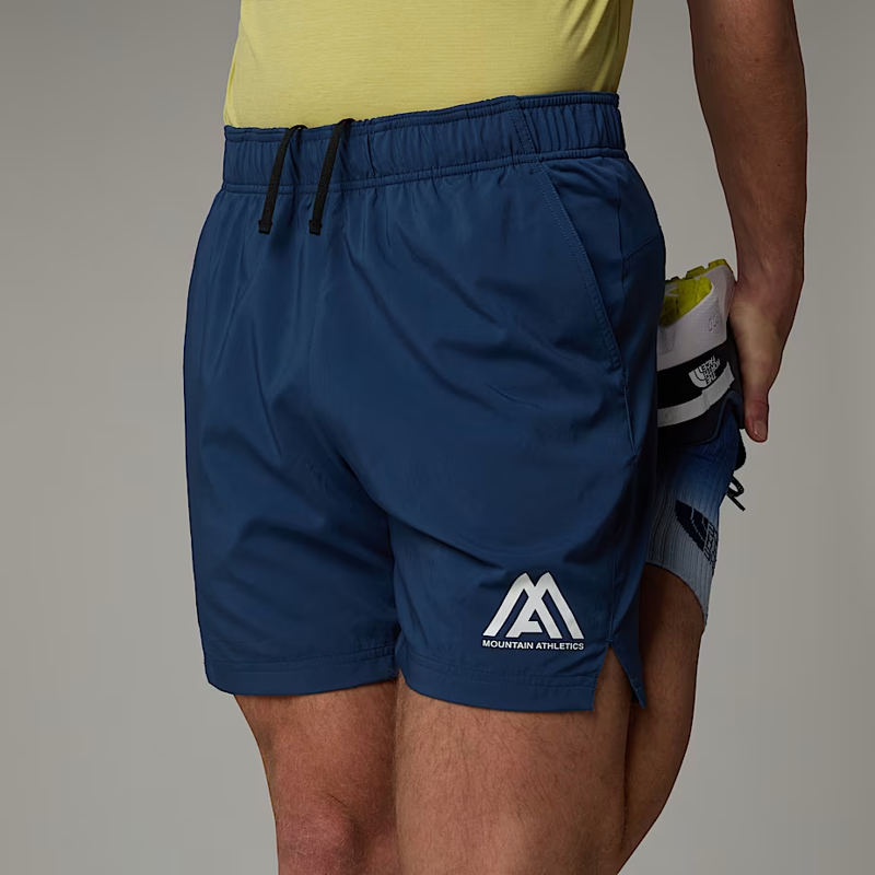 The North Face Men's MA 24/7 7 Graphic Shorts in Shady Blue-6