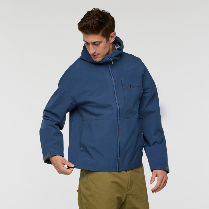 Cotopaxi Men's Cielo Rain Jacket in Deep Sea-4