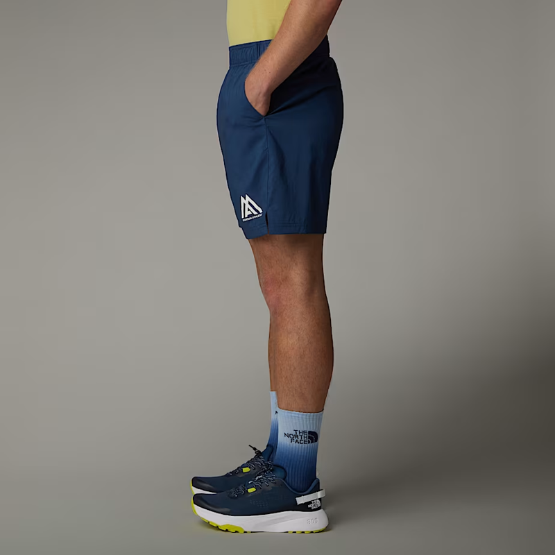 The North Face Men's MA 24/7 7 Graphic Shorts in Shady Blue-5