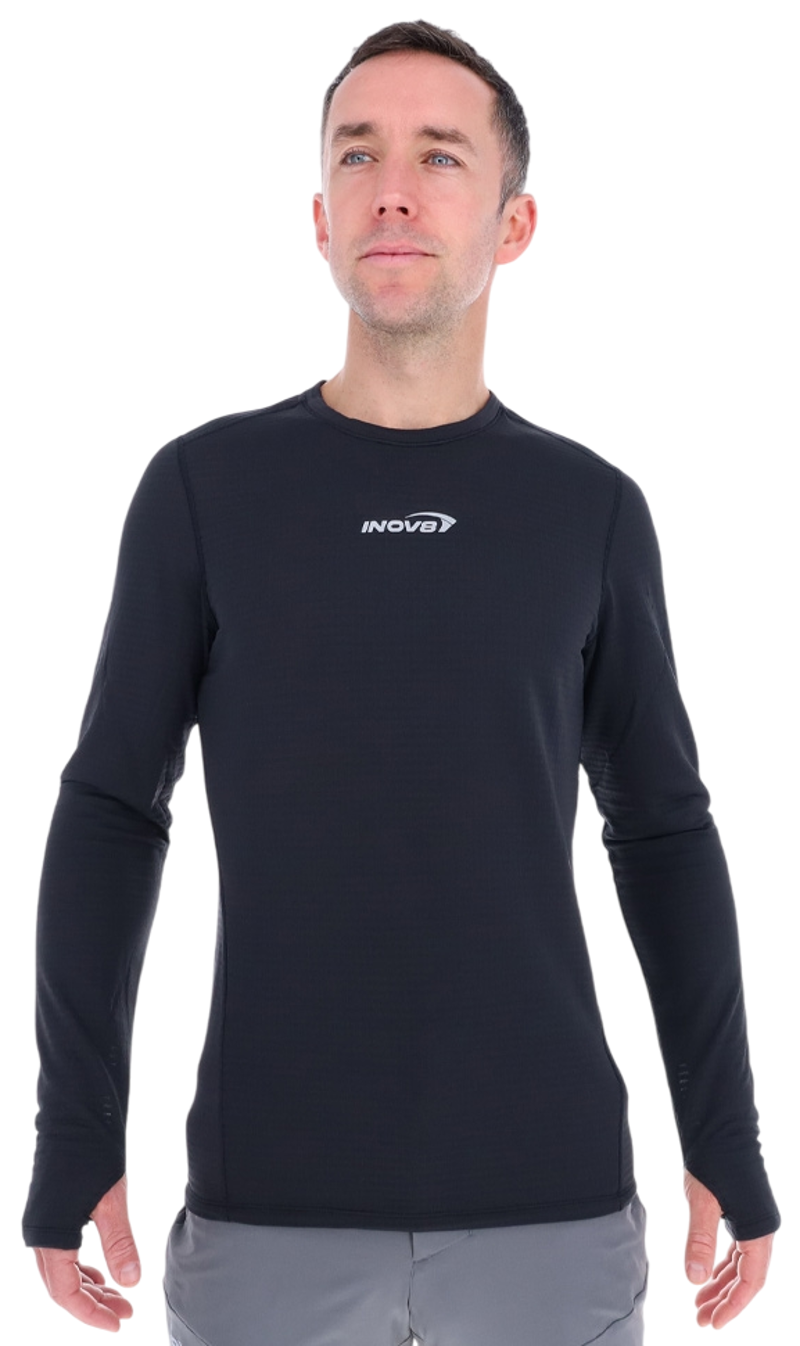 Inov-8 Men's Adventure Mid Long-Sleeved Crew Tee in Black