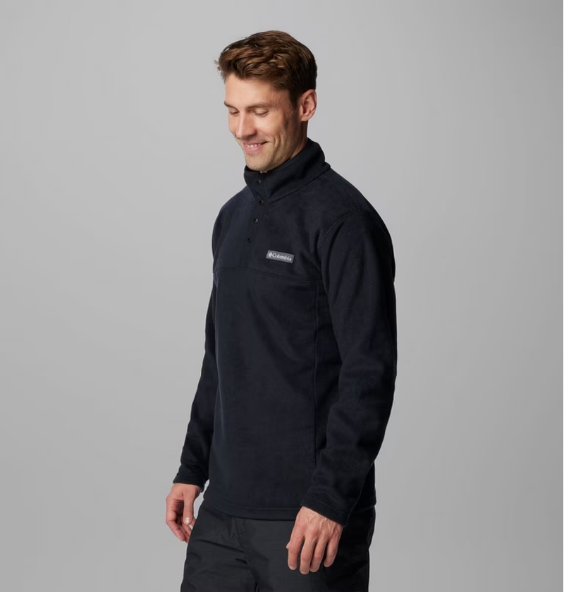 Columbia Men's Steens Mountain Half Snap II Fleece in Black-1