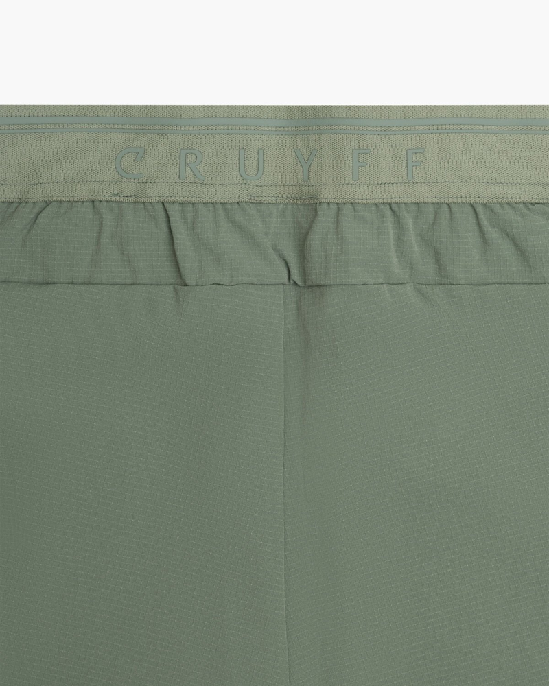 Cruyff Kid's Aquatic Shorts in Khaki/Sage-3