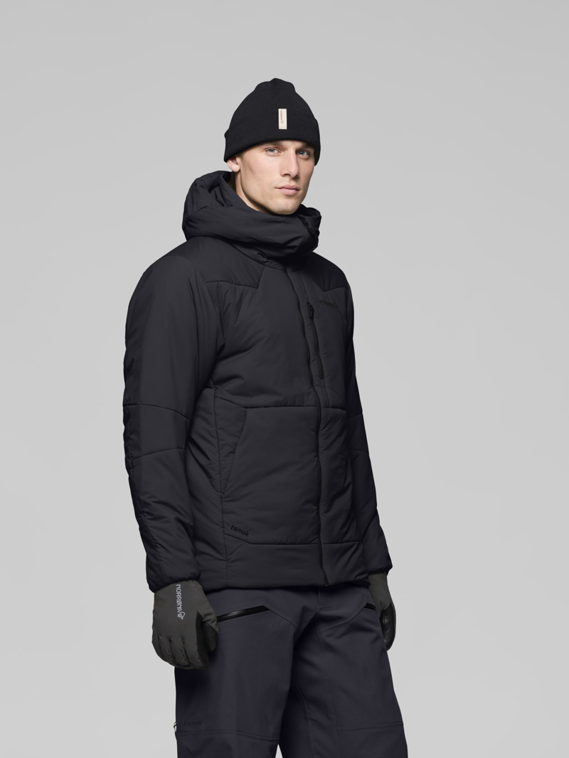 Norrona Men's Tamok Thermo80 Zip Hood in Caviar Black-3