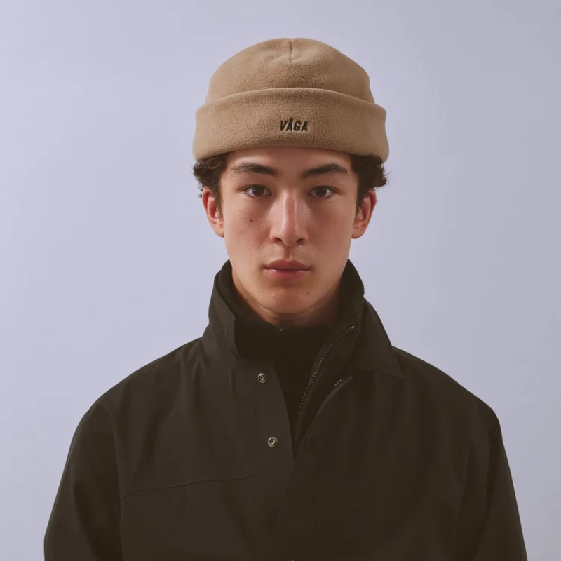 Vaga Fleece Beanie in Taupe-2