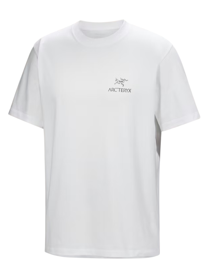 Arc'teryx Men's Kragg Cotton Bird Tee in White Light/Black