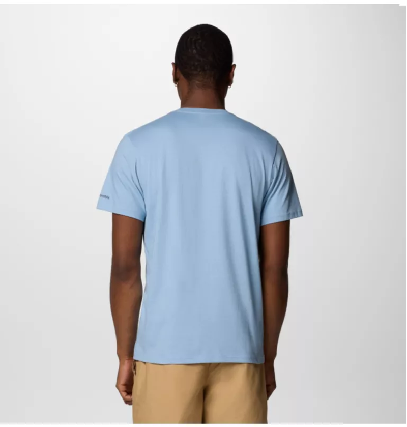 Columbia Men's Path Lake Graphic Tee II in Ripple Blue/Peaceful Perspective-1