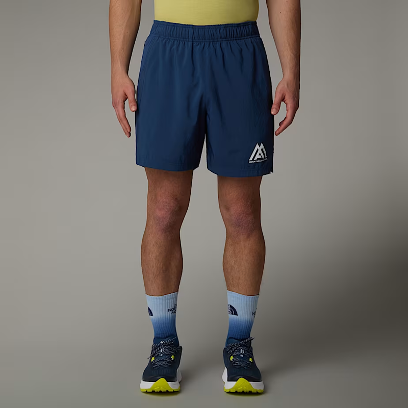 The North Face Men's MA 24/7 7 Graphic Shorts in Shady Blue-2