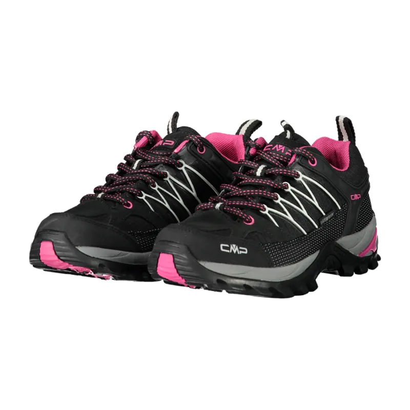 CMP Women's Rigel Low Waterproof in Black/Glacier Grey-3