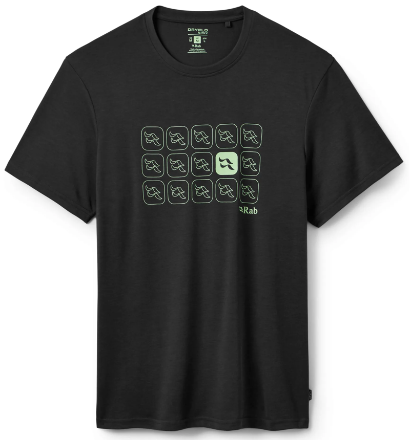 Rab Men's Crimp Repeat Tee in Beluga