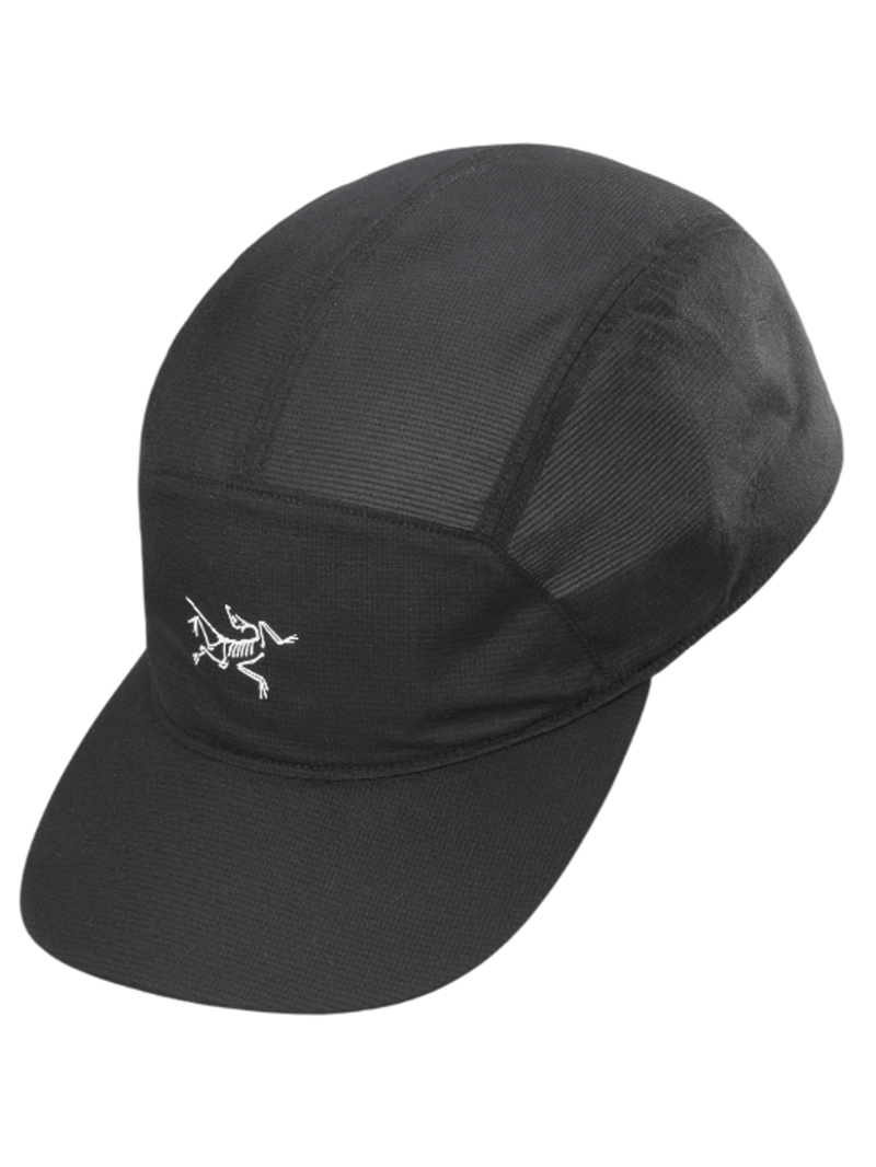 Arc'teryx Aerios 5 Panel Cap in Black/Arctic Silk