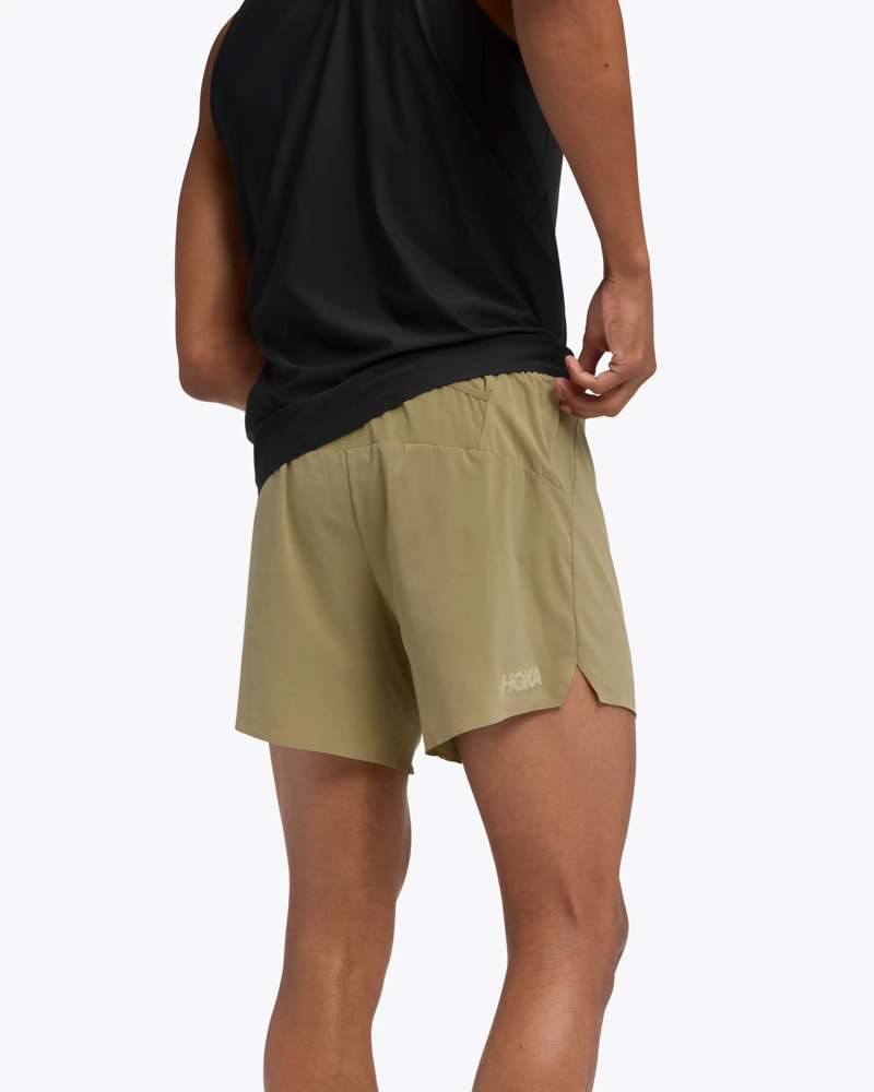 Hoka Men's Glide 5' inch Shorts w/ Brief in Wild Mushroom-1
