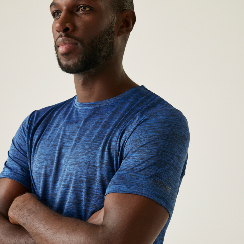 Regatta Men's Fingal Edition Marl Tee in Olympian Blue-3