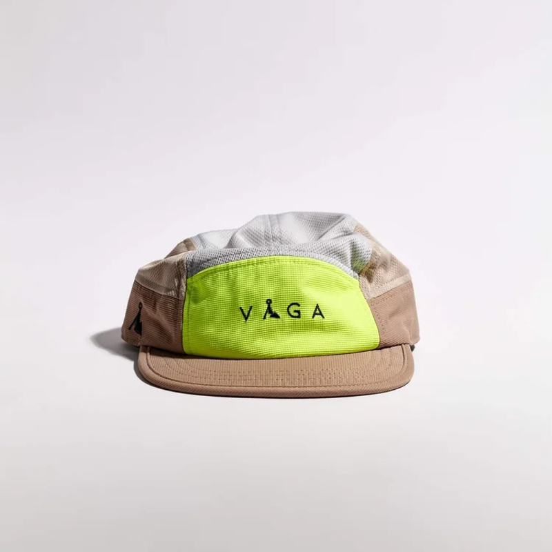 Vaga Club Cap in Taupe/Neon Yellow/Light Grey-1
