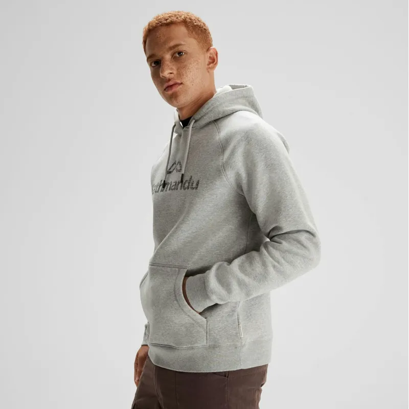 Kathmandu Men's Logo Brushed-Back Hoodie in Light Grey-3