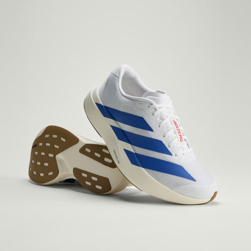 Adidas Men's Adizero Evo SL Shoes in Cloud White/Royal Blue/Pure Ruby-1