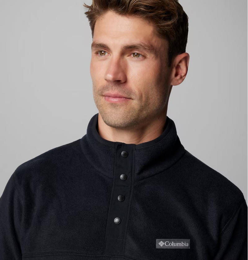 Columbia Men's Steens Mountain Half Snap II Fleece in Black-2