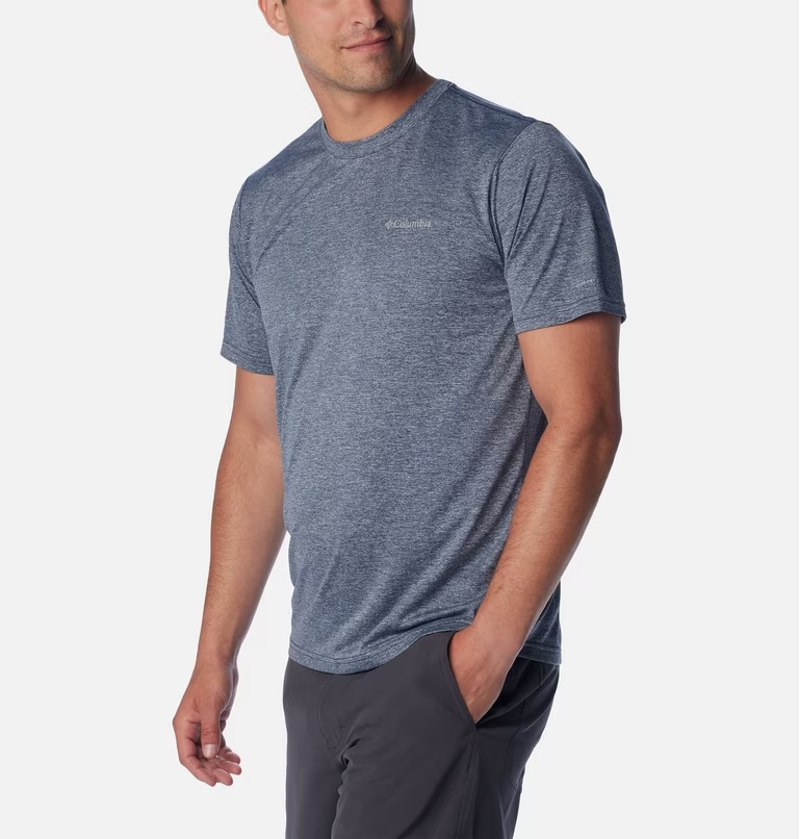 Columbia Men's Columbia Hike Crew Tee in Collegiate Navy Heather-2