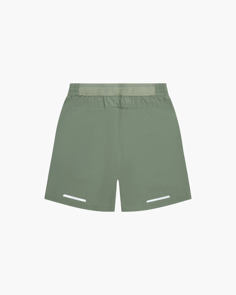 Cruyff Kid's Aquatic Shorts in Khaki/Sage-1