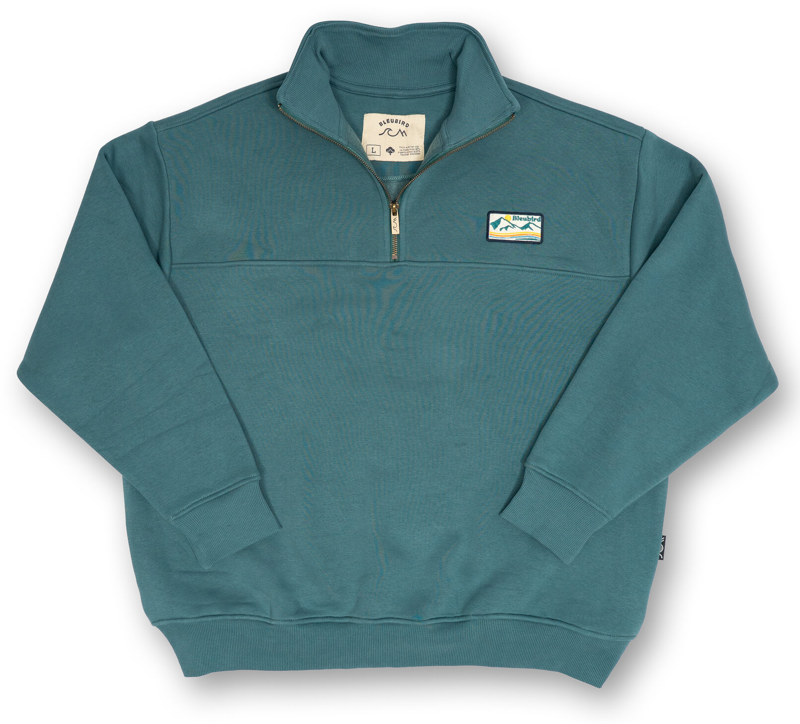 Bleubird Bracken Quarter Zip Fleece in Forest