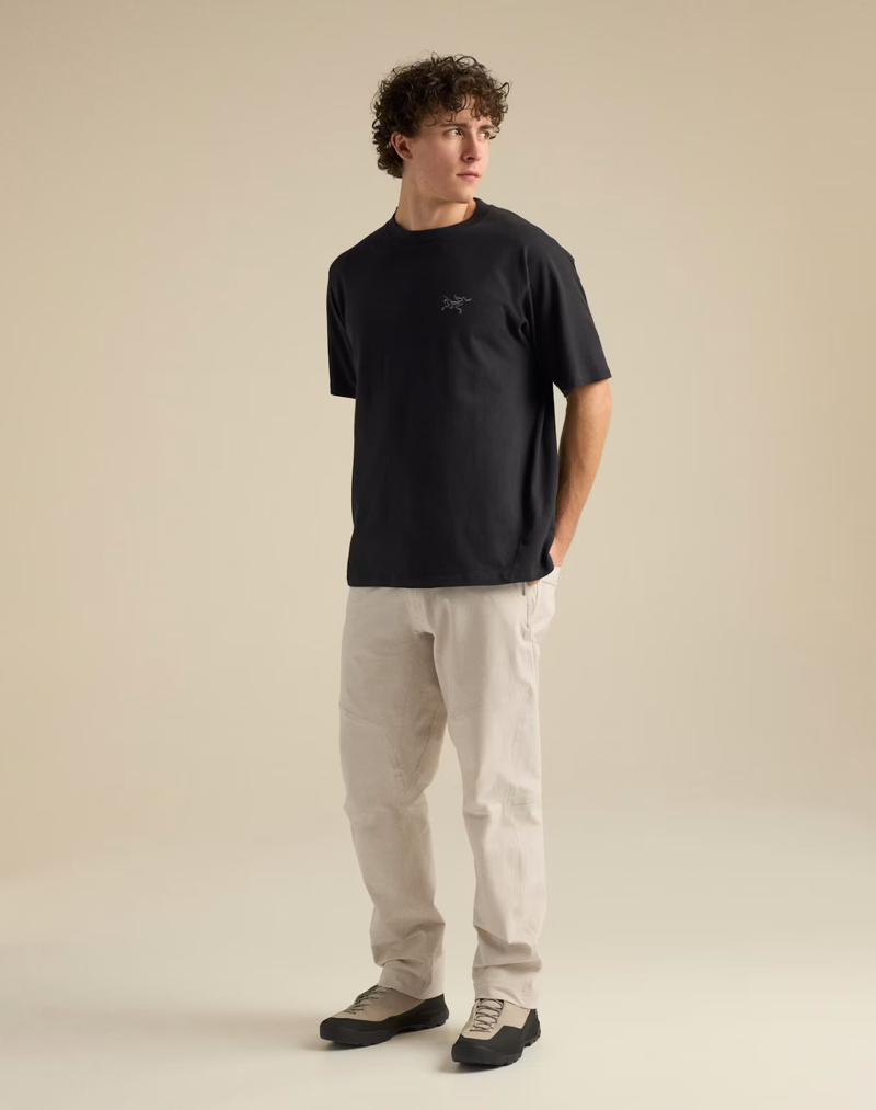 Arc'teryx Men's Kragg Cotton Emblem Crew Tee in Black-3