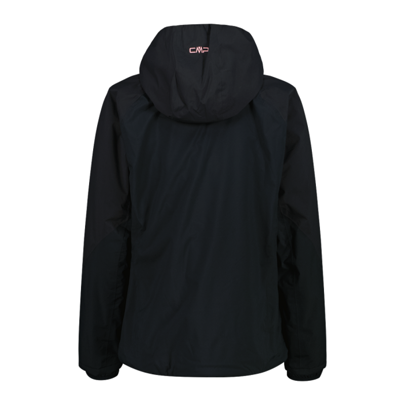 CMP Women's HighLoft Hooded Waterproof Jacket in Nero Antracite-1