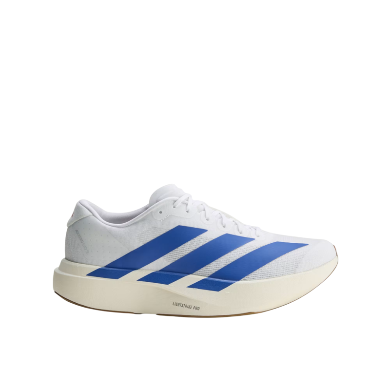 Adidas Men's Adizero Evo SL Shoes in Cloud White/Royal Blue/Pure Ruby