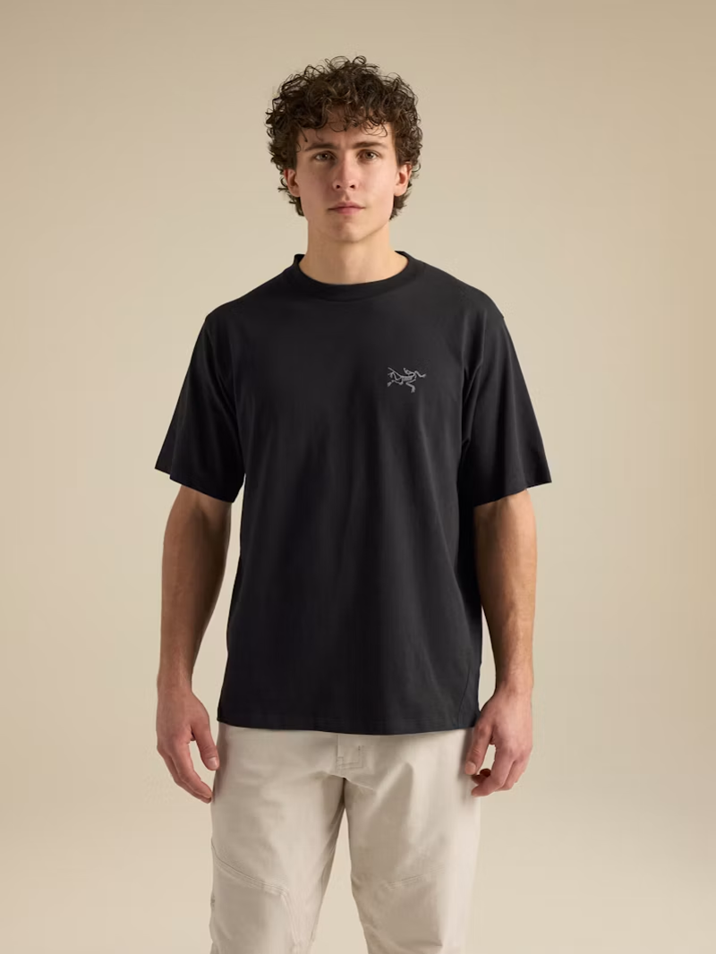 Arc'teryx Men's Kragg Cotton Emblem Crew Tee in Black-1