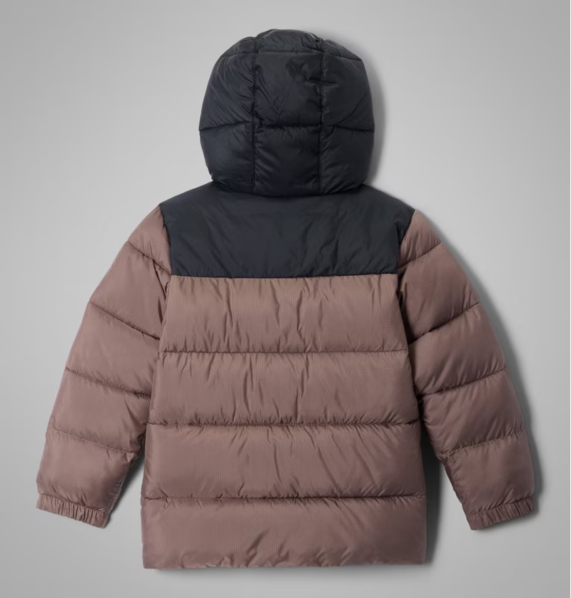 Columbia Kid's Puffect Hooded Jacket in Iron/Black-1