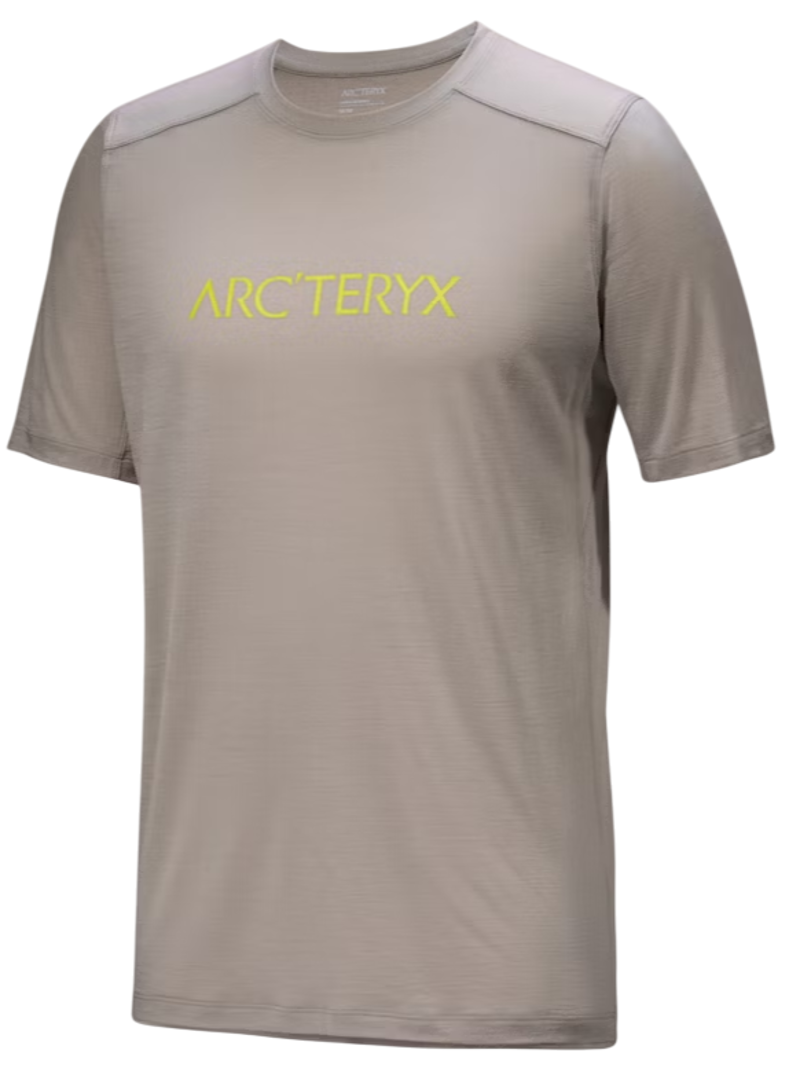 Arc'teryx Men's Ionia Merino Wool Arc'Word Logo SS in Rune/Euphoria