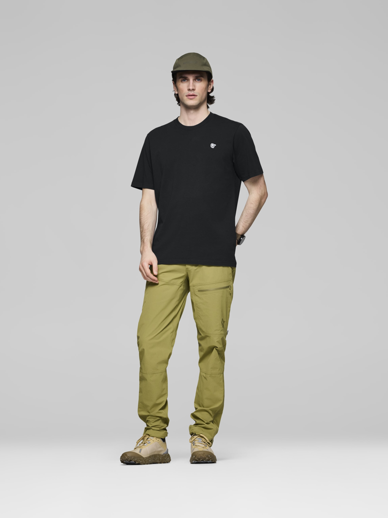 Norrona Men's /29 Cotton Viking Patch T-Shirt in Caviar Black-3