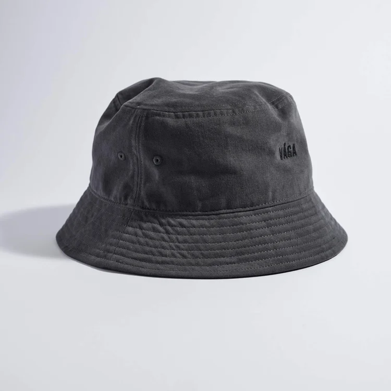 Vaga Washed Cotton Bucket Hat IN Charcoal-1
