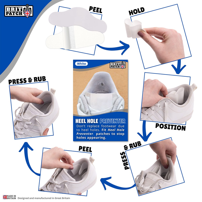 Brit Patch Heel Hole Preventer in Black-1