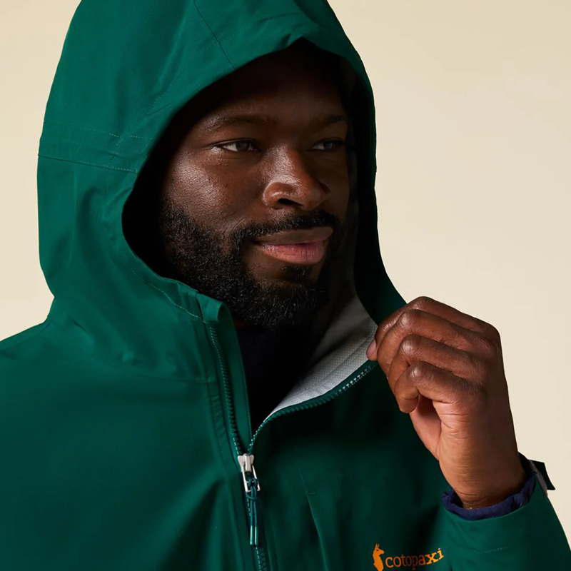 Cotopaxi Men's Cielo Rain Jacket in Kale and Malachite-1