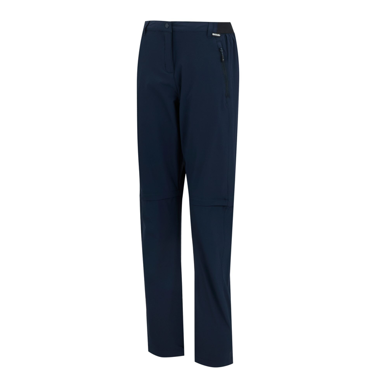 Regatta Women's Travel Light II Zip Off Packaway Trousers in Navy-1