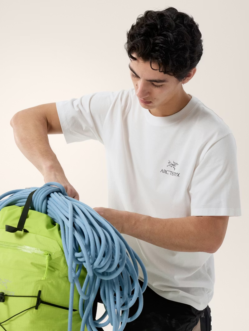 Arc'teryx Men's Kragg Cotton Bird Tee in White Light/Black-4