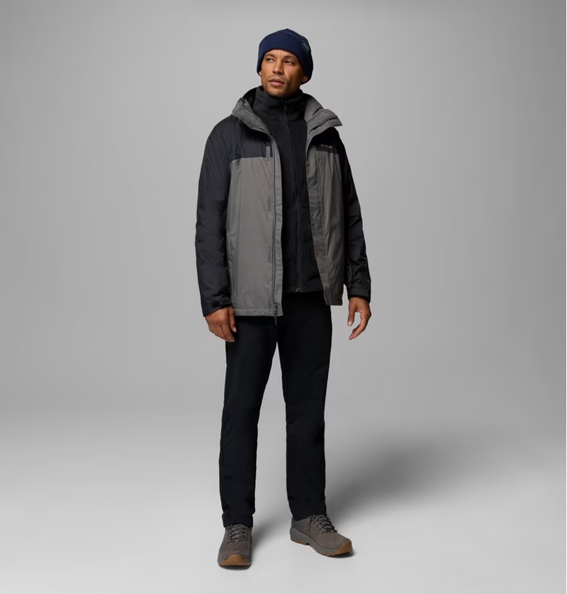 Columbia Men's Watertight Interchange Jacket in City Grey/Black-1