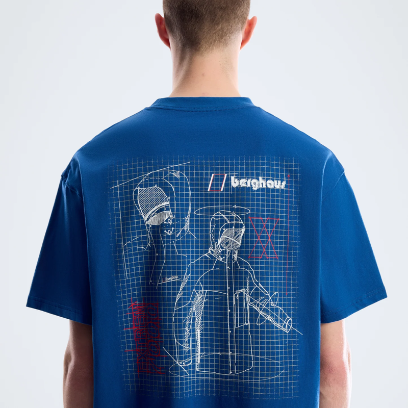 Berghaus Kara-Su Sketch Tee in Blue-3