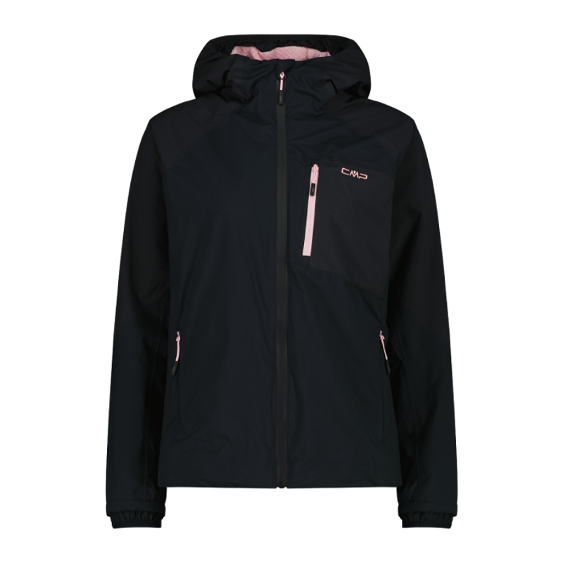 CMP Women's HighLoft Hooded Waterproof Jacket in Nero Antracite
