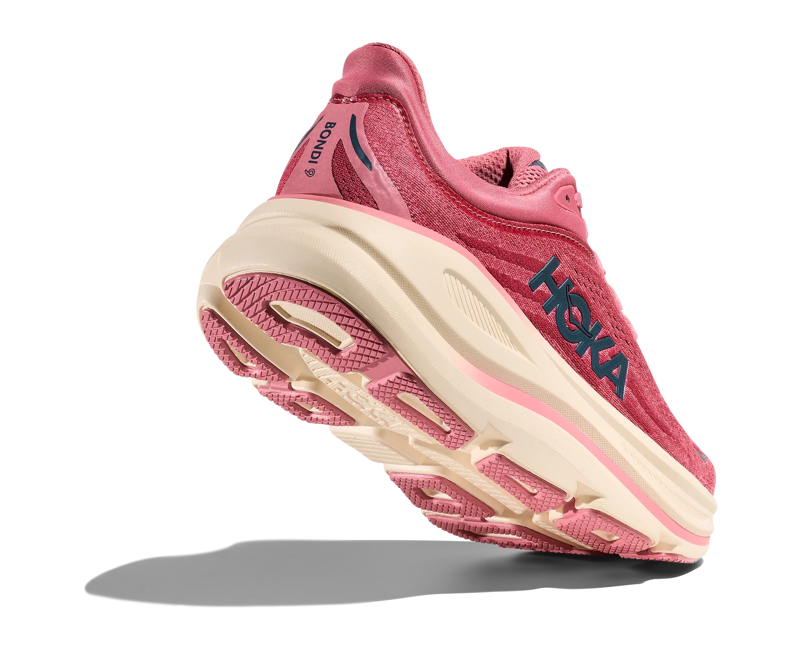 Hoka Women's Bondi 9 in Lingonberry/Cranberry-4