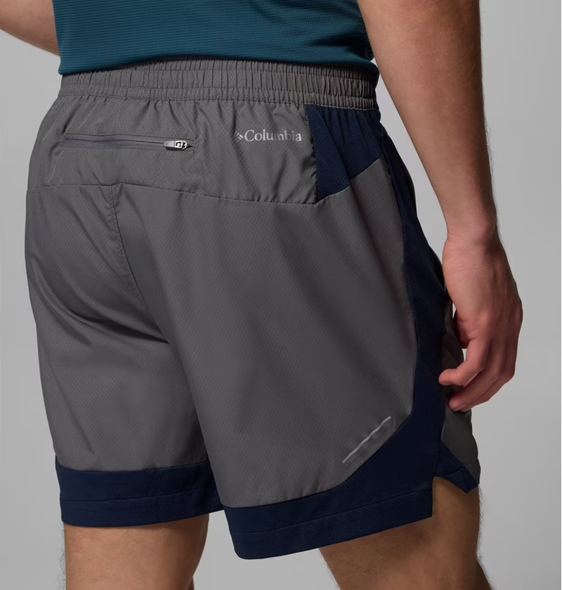 Columbia Men's Three Pitch Shorts in City Grey/Collegiate Navy-1