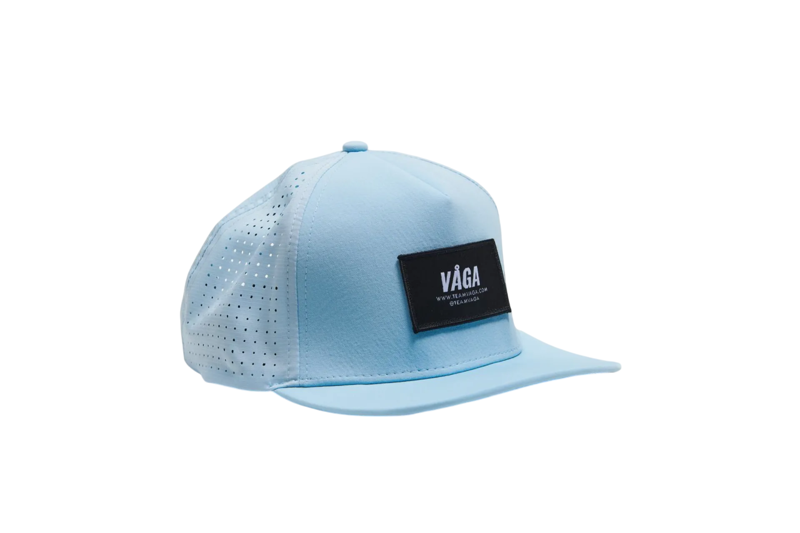 Vaga Adult Trucker Cap in Pastel Blue/Navy Blue/White