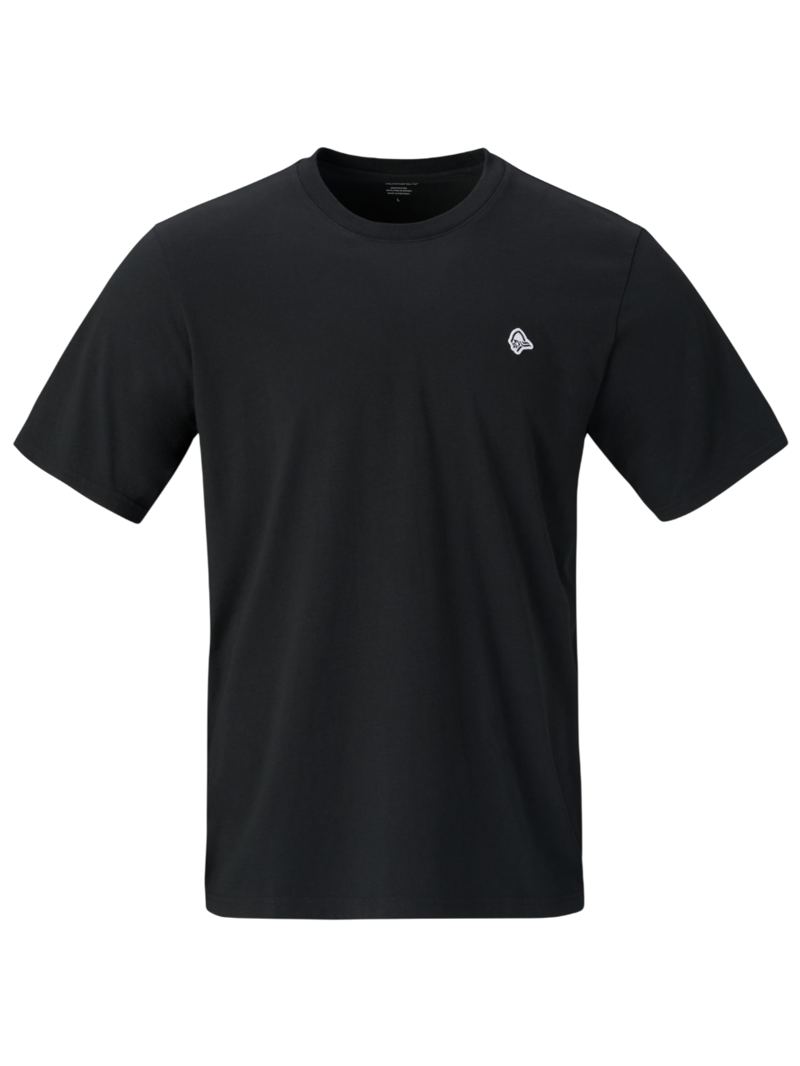Norrona Men's /29 Cotton Viking Patch T-Shirt in Caviar Black