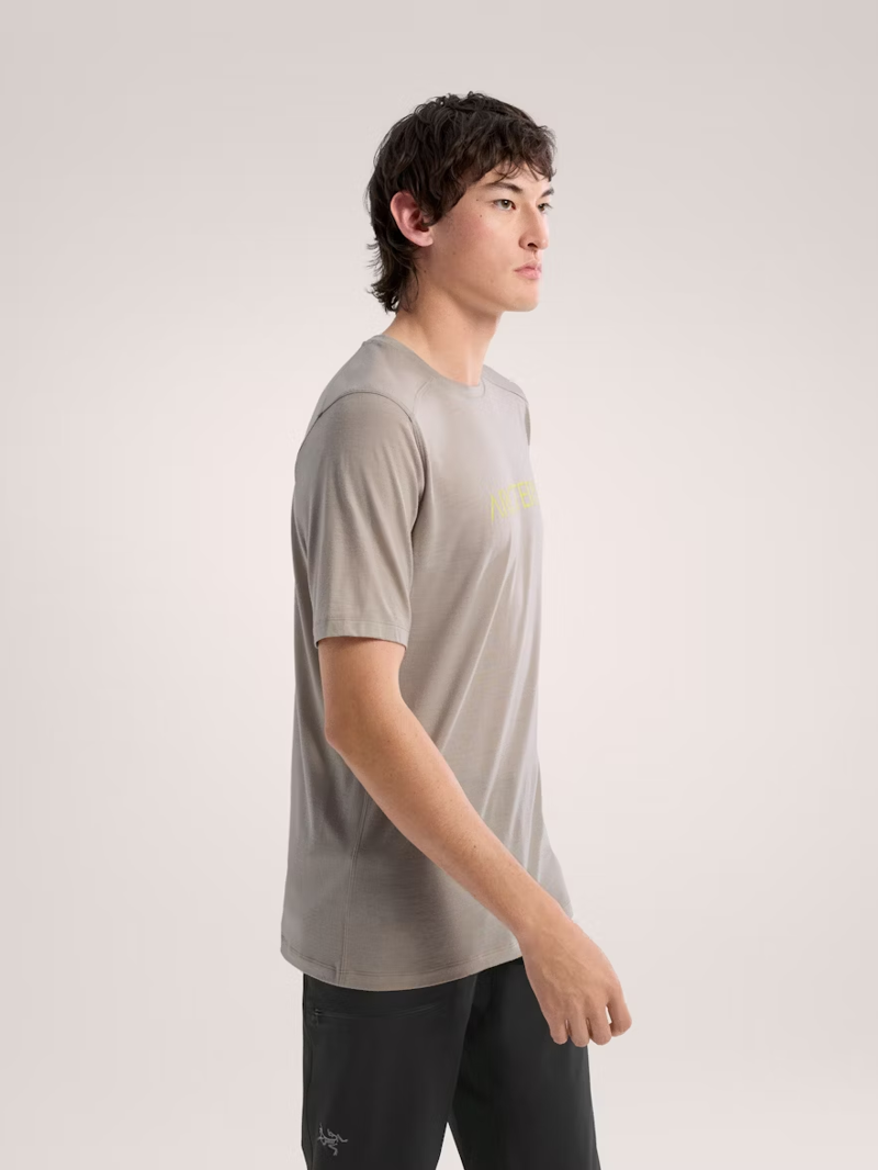 Arc'teryx Men's Ionia Merino Wool Arc'Word Logo SS in Rune/Euphoria-2