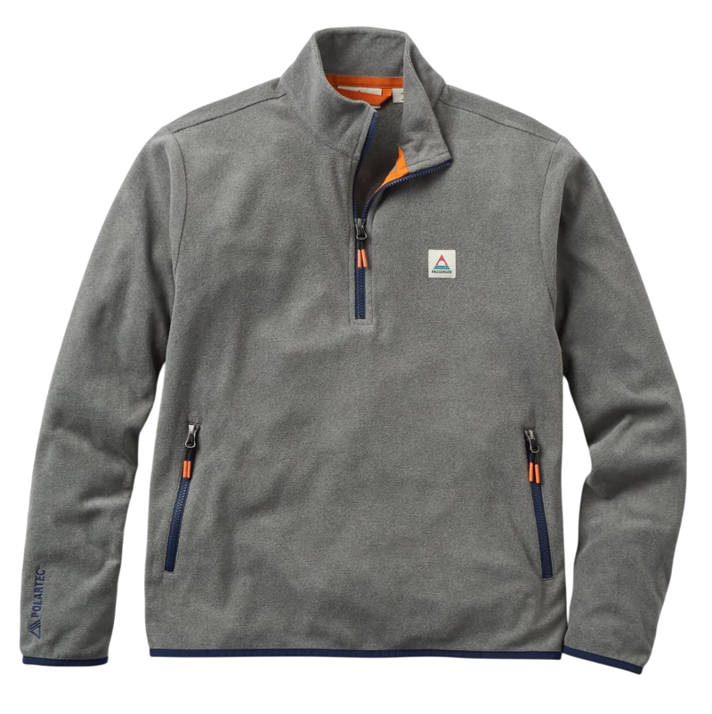 Passenger Men's Switchback Recycled Micro Polartec Fleece in Grey Marl 2