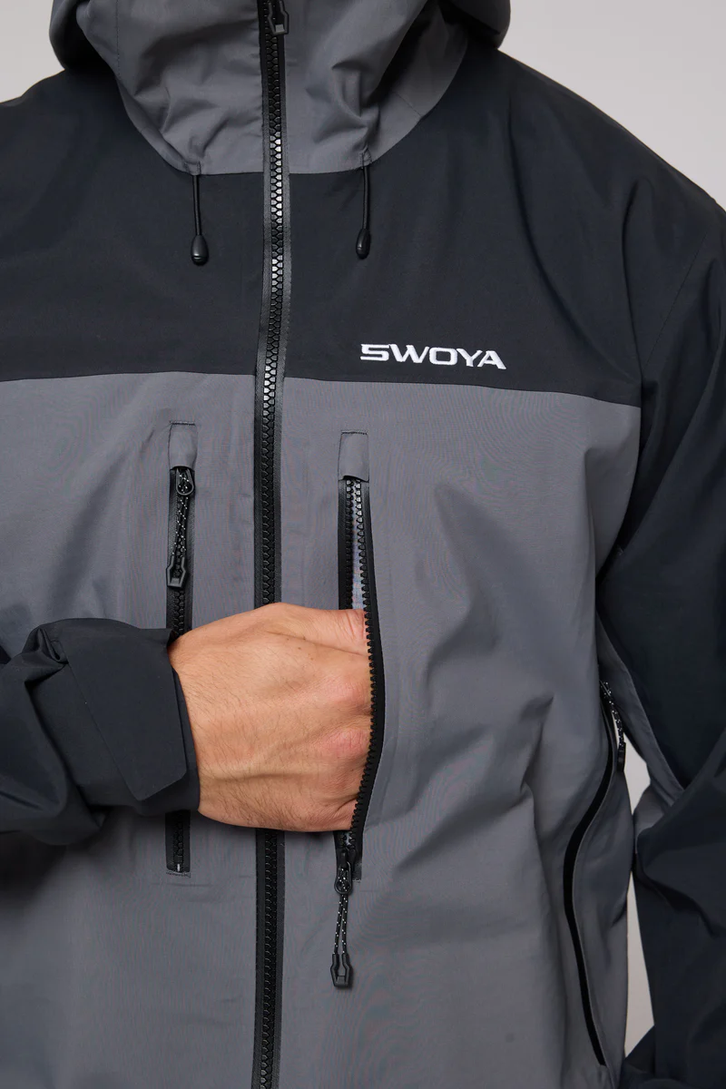 Swoya Men's SS1 Hardshell in Black/Grey-13