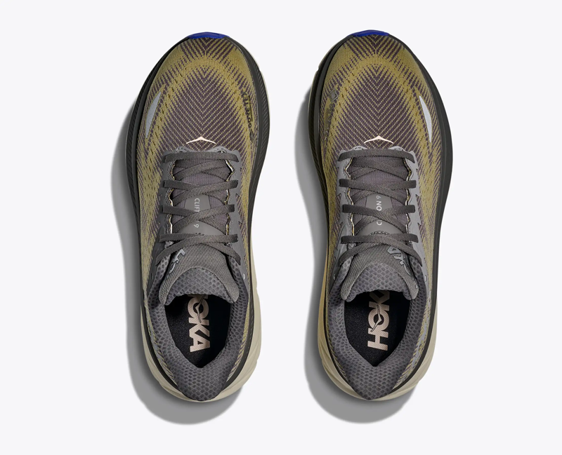 Hoka Men's Clifton 9 GTX in Gravel/Eggshell-5