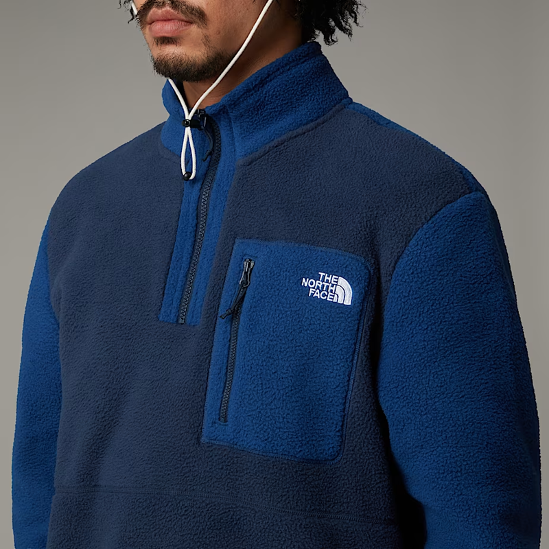 The North Face Men's Yumiori 1/4 Zip Fleece Jacket in Summit Navy/Estate Blue-5
