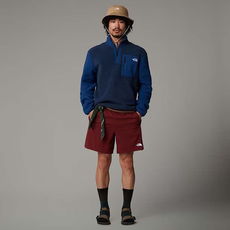 The North Face Men's Yumiori 1/4 Zip Fleece Jacket in Summit Navy/Estate Blue-3