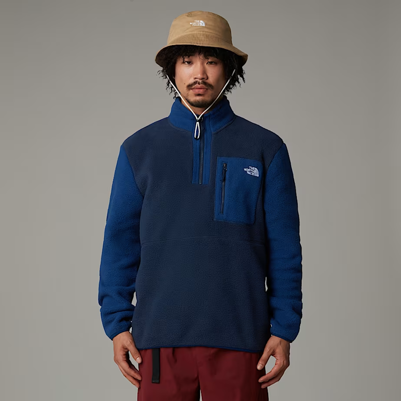 The North Face Men's Yumiori 1/4 Zip Fleece Jacket in Summit Navy/Estate Blue-2