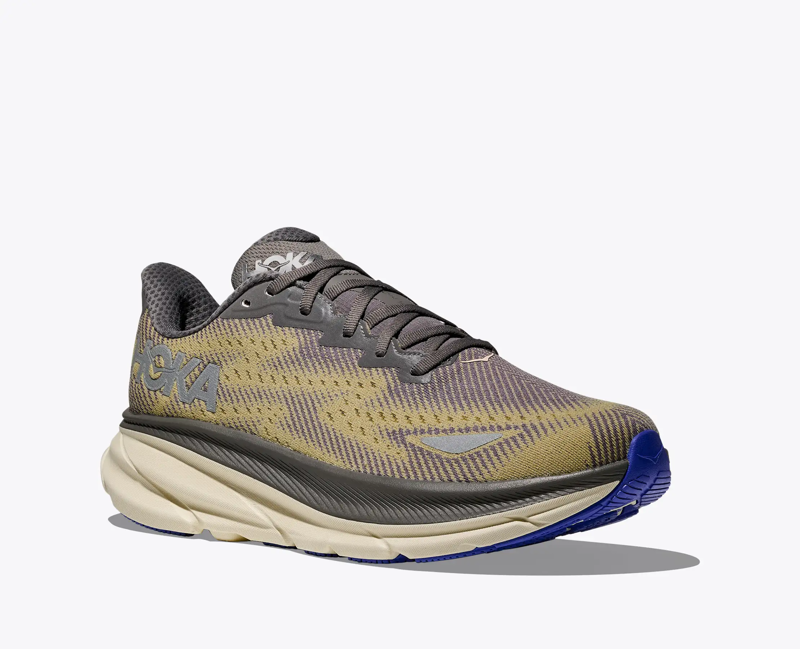 Hoka Men's Clifton 9 GTX in Gravel/Eggshell-2
